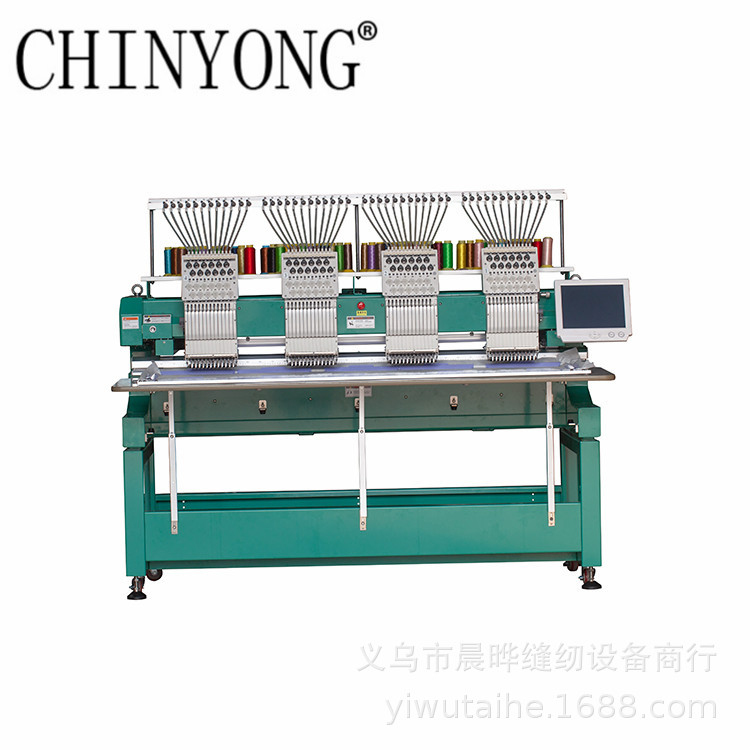 工业绣花机平绣帽绣成衣绣多头电脑绣花机四头绣花机高速刺绣机