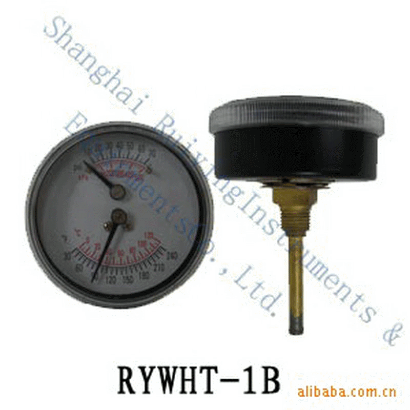 供应水高计 WHT-12A温度压力双显示压力表