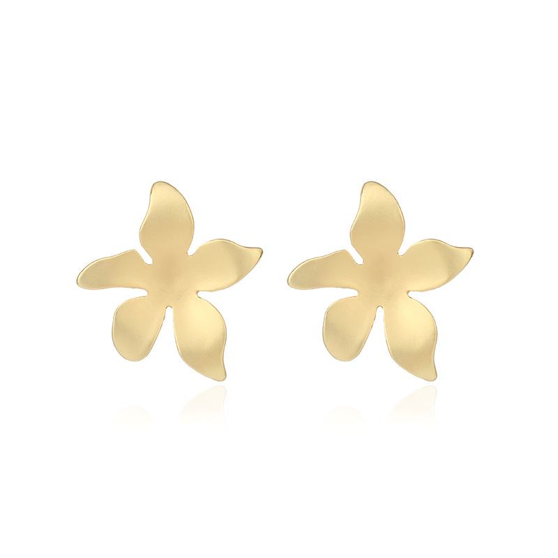 Fashion Hot Sale  Simple  Golden Flower  Retro Earrings  Nihaojewelry display picture 9