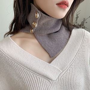 Fake collar Detachable Blouse Dickey Collar False Collar Chic button fake collar pure knitted small neck neck for women