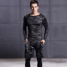 Men&#39;s suits quick-drying workout clothes elastic body suits