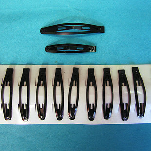 Factory wholesale 2 yuan shop jewelry Korean hair accessories headdress stall black plating plate 12 side clip top clip