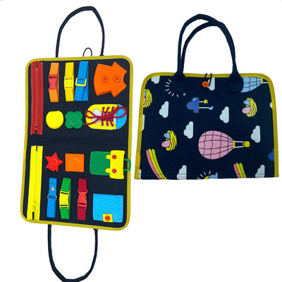 新款雙面印花兒童穿衣學習益智板 毛氈忙碌版兒童母嬰玩具