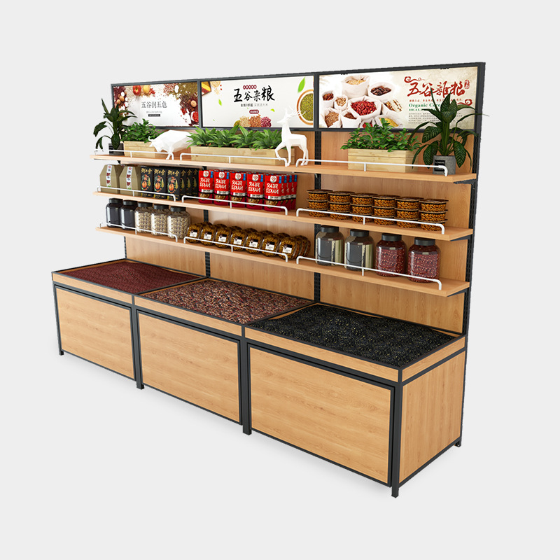 食品货架超市货架花茶柜五谷杂粮货架精品超市展示柜