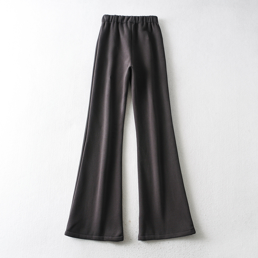 high waist velvet thickened pants  NSAC16689