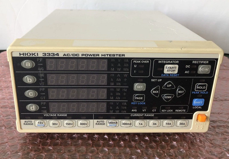 HIOKI ежедневно 3334 однофазный измеритель мощности переменного/постоянного тока 300V/15 A9KW в аренду, обслуживание и рециркуляция
