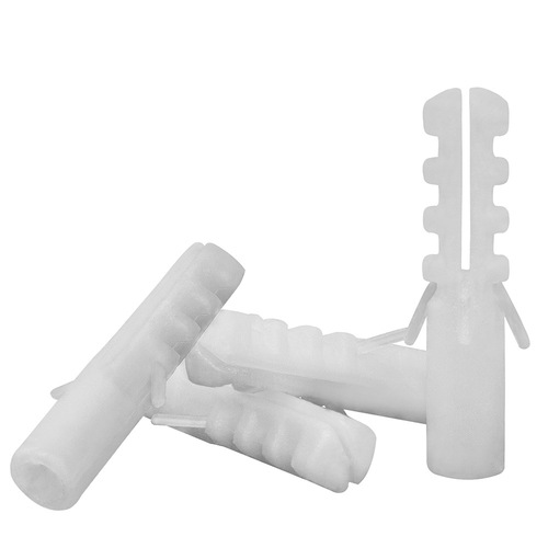 Fish-shaped plastic expandable tube nylon plastic plug particles 6mm expandable gecko plug white M6/M8 plug