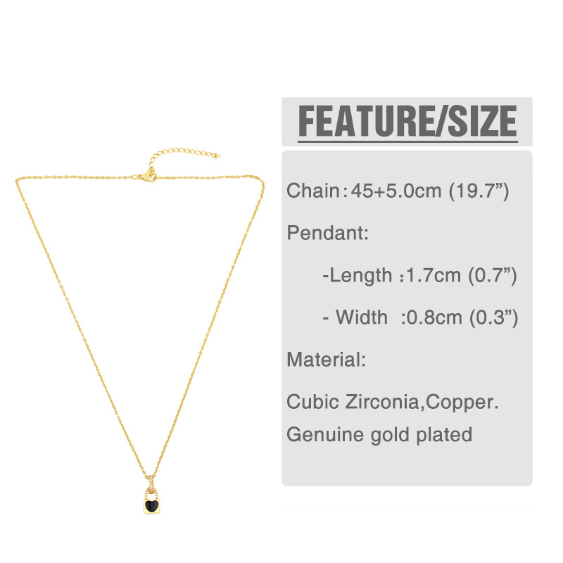 New Fashion Lock Love Pendant Couple Necklace Wholesale display picture 2