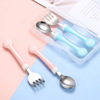 Manufactor Direct selling Cartoon 304 Stainless steel children tableware Fork spoon suit baby Baby activity gift gift