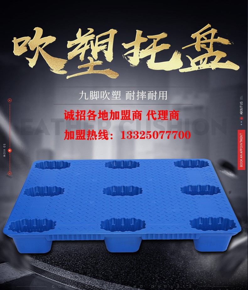 Priced wholesale blue Plastic tray Once Blow molding Warehouse Logistics Card board Food grade Base plate