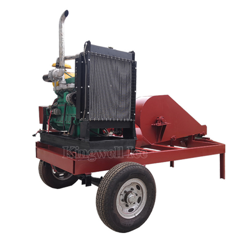 移动式大型碎冰吹冰送冰一体机渔港碎冰大型碎冰机粉末冰颗粒冰