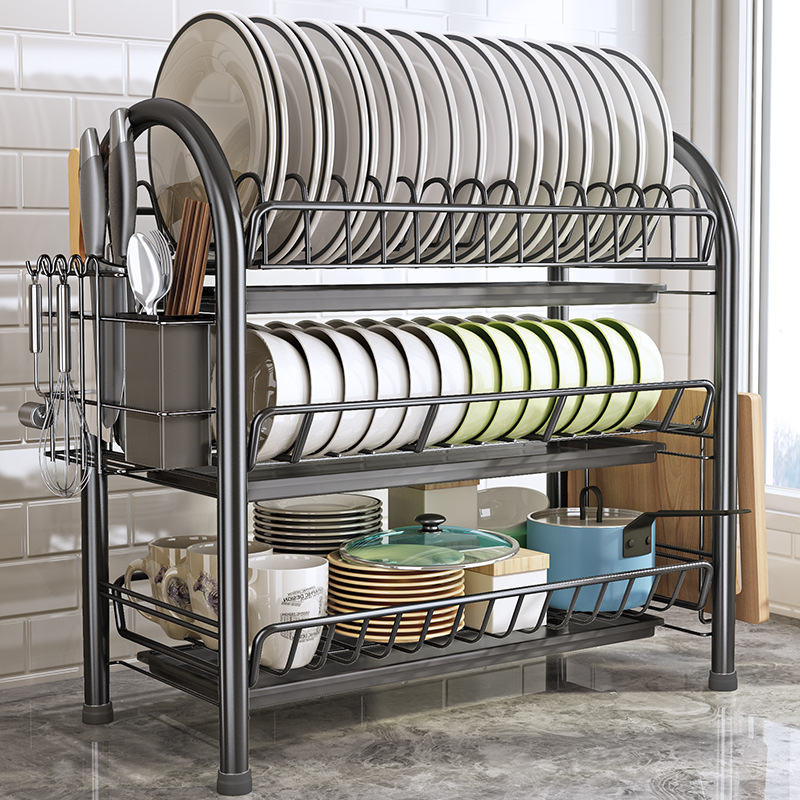 Dish storage rack, draining bowl rack, dishware storage box, cupboard supplies, household kitchen storage rack