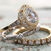 Fashionable zirconium, ring, set, accessory, jewelry, wish, suitable for import, city style, 3 piece set, European style