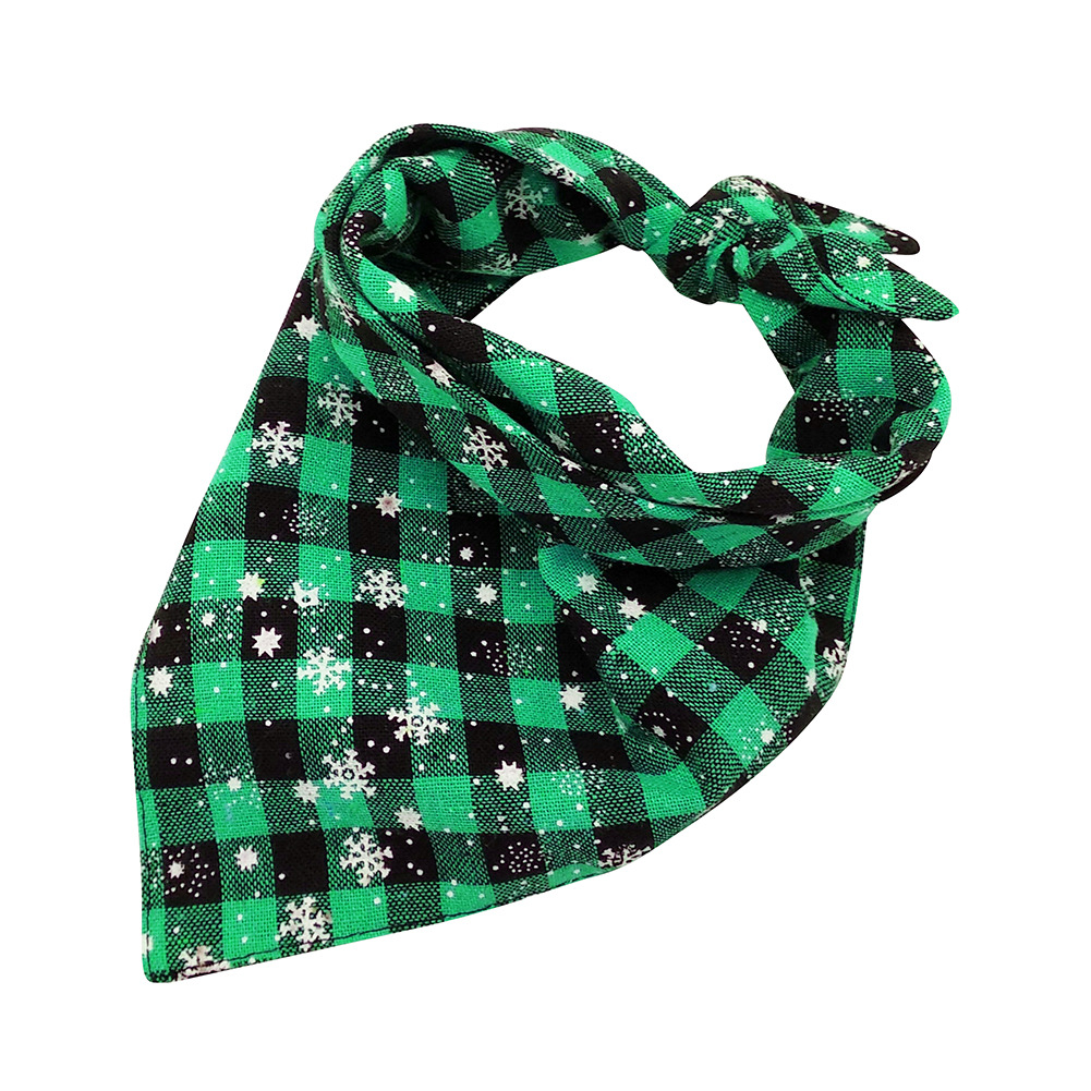 Cute Cotton Polyester Lattice Pet Scarf display picture 5