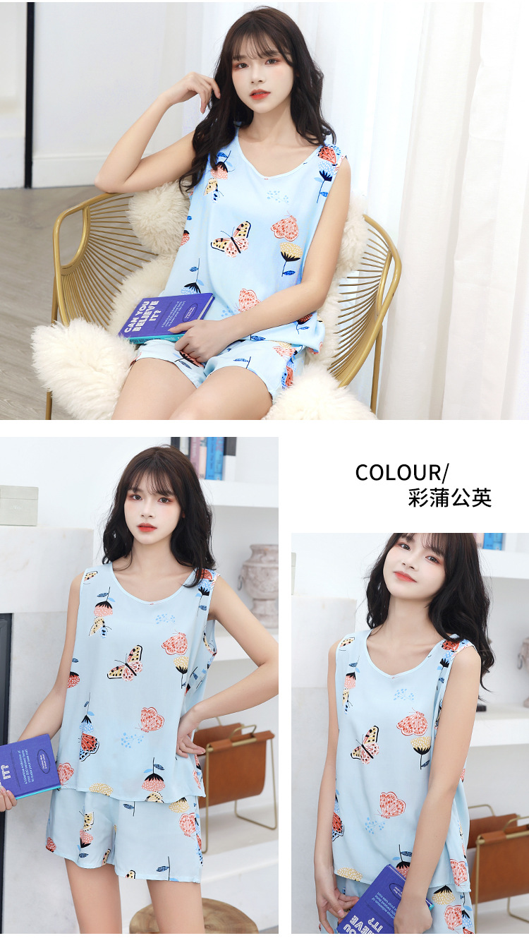 无袖棉绸套装_13