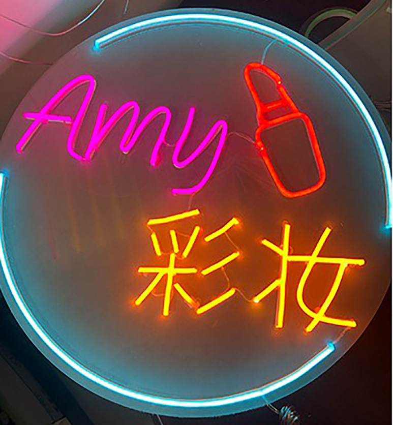 车载网红广告牌灯箱定做招牌12v地推可移动创意霓虹灯造型发光字