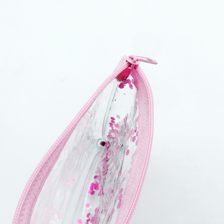 PVC亮片化妆袋 亮片透明PVC饰品零钱收纳袋 电压PVC亮