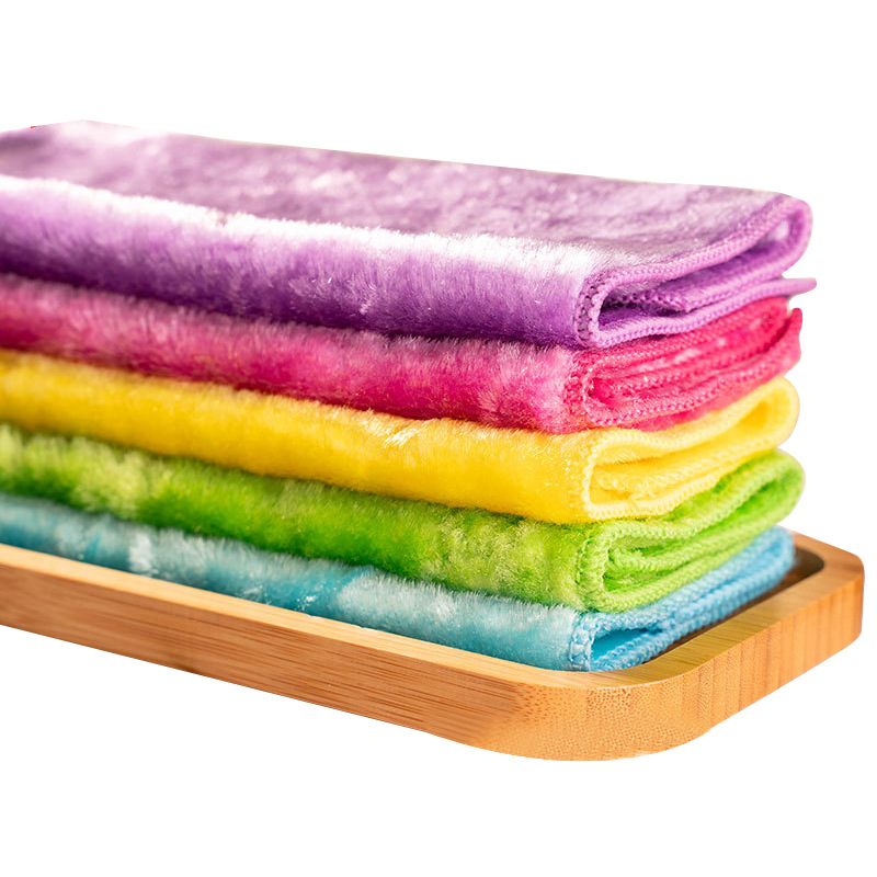 Jiu Xin Kitchen Water Absorbent Oil Stain Removal Furniture Cleaning Cloth Dishwashing Cloth Household Scouring Pad Bamboo Fiber Water Absorbent Cloth