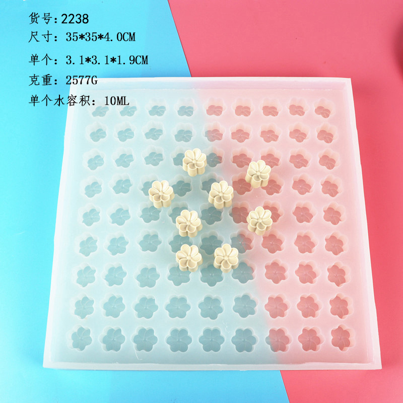 Molde de cubo de hielo de silicona amor flor bar cóctel fabricante de hielo molde de silicona caramelo fondant molde