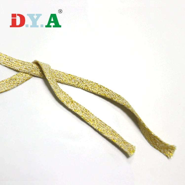 Золотой шёлк, плоская ажурная шнуровка, декоративный шнур для букета, ткаёный шнур для одежды, пояс, шнурки из полного золотого шёлка