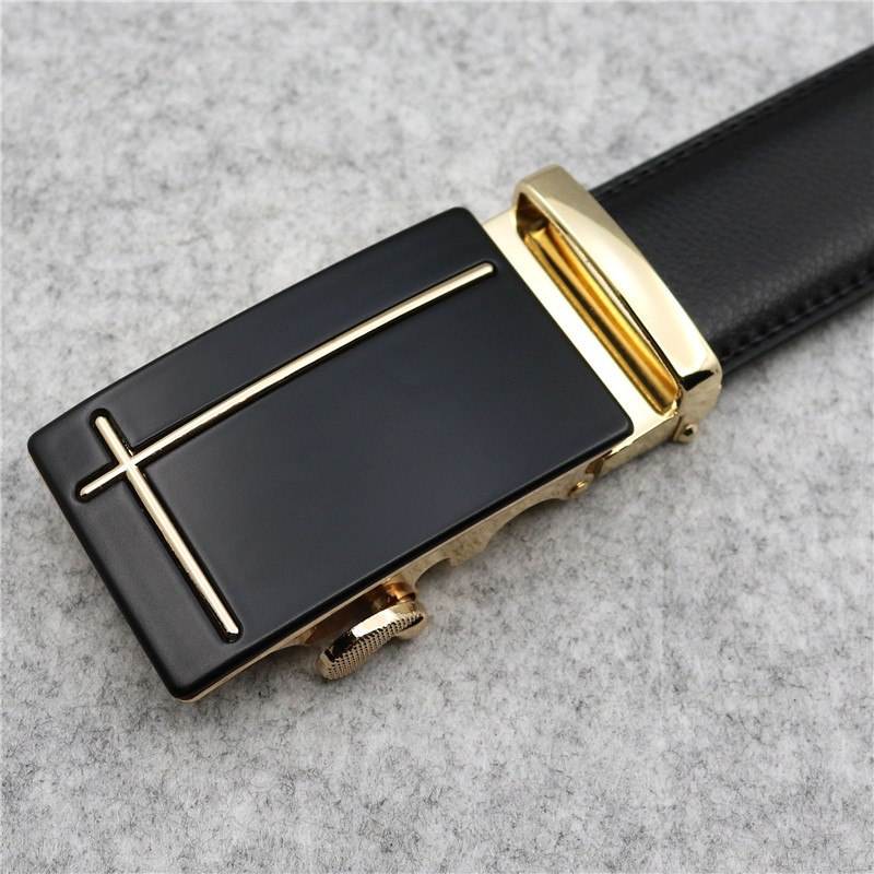 110-170CM Plus Size Men's Automatic Belt Alloy Buckle Business Belt_voghion.com