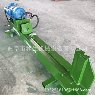 25吨自动劈柴机1.5米长枣木液压劈木机电动卧式劈柴器劈柴机价格