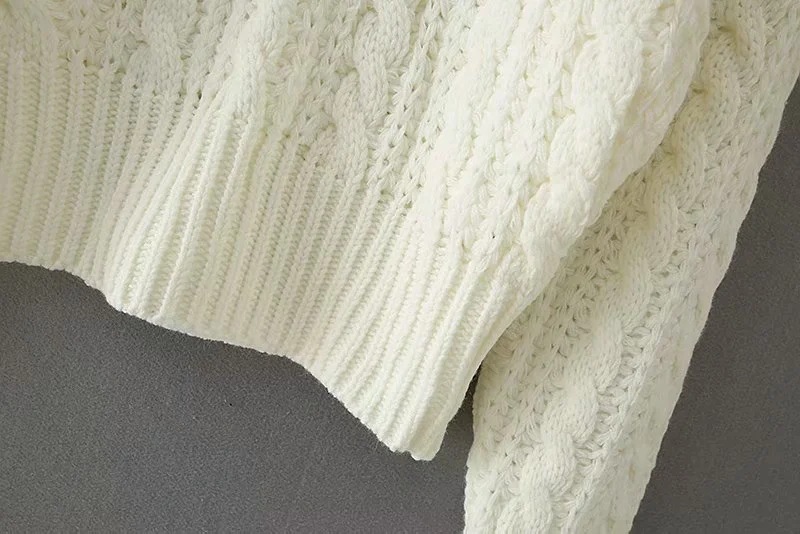 twist knit lapel sweater NSHS31414