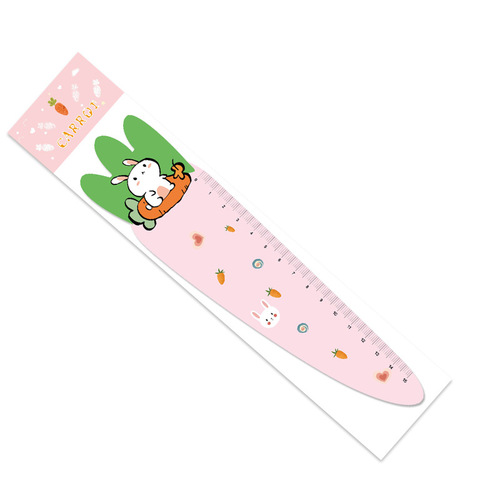 15CM Ruler Cute Carrot Magnetic Soft Ruler Drawing Tool Bookmark Cartoon Scale Creative Student Stationery