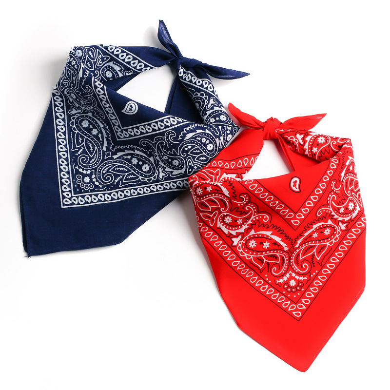 Bandanas directas de fábrica transfronteriza Paisley multifuncional de anacardo flor cuadrada bufanda de algodón deportes al aire libre