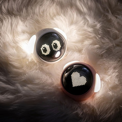 HBK Pixel Alarm Clock Multi-functional Electronic Alarm Clock Smart Children's Emoji Clock Dormitory Night Light Gift