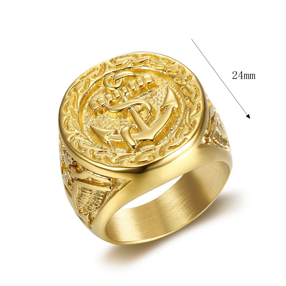 22g Weight Rings Classification 15, 7 Ring Size 1 Piece Hip-hop Geometric Titanium Steel Men's Rings