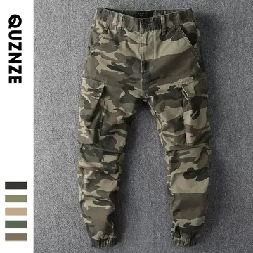 2023 men's pants autumn and winter new corset casual pants youth camouflage Cargo pants men's loose sports pants wholesale