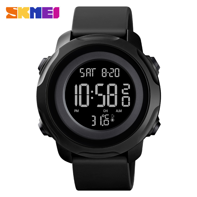 Skmei moda juvenil multifuncional montañismo al aire libre impermeable en tiempo real reloj de medición de la temperatura corporal 1682