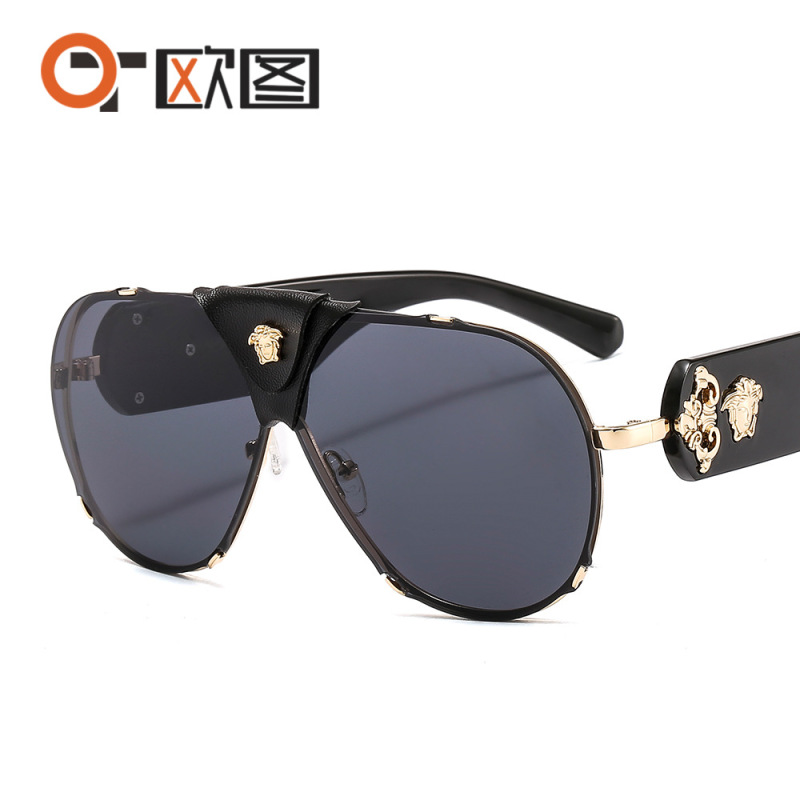 New Fashionable Leather Head Sunglasses for Men and Women with Middle Bridge Leather Sunglasses Ve523 Sunglasses New Fashionable Leather Head Sunglasses for Men and Women with Middle Bridge Leather Sunglasses Ve523 Sunglasses