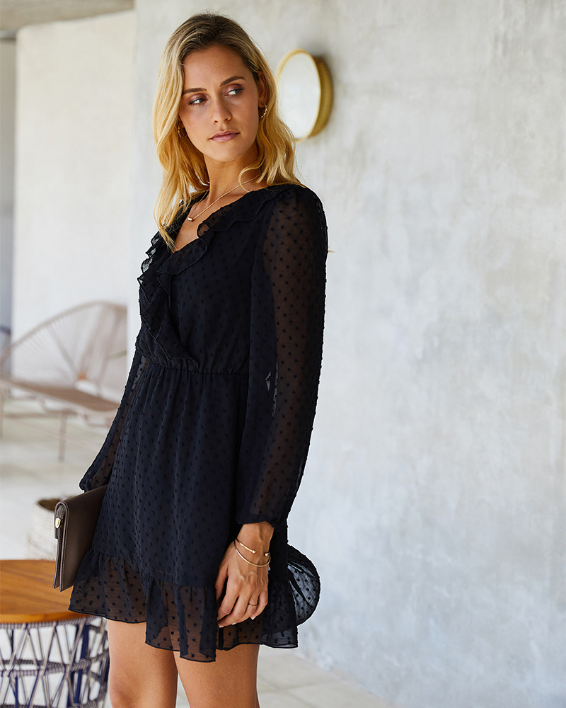 commuter sexy dress women's spring ruffle skirt for women NSKA1036