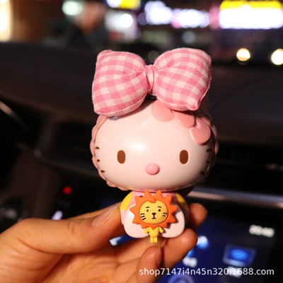 Other Automotive Interior Supplies | Car interior creative cartoon cute - kt-powder-plaid-lion-fragrant-piece