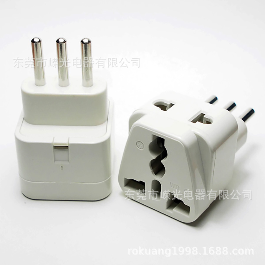 产销WDI-12A 一转二意大利插头乌拉圭转换器意大利转接头美规插座