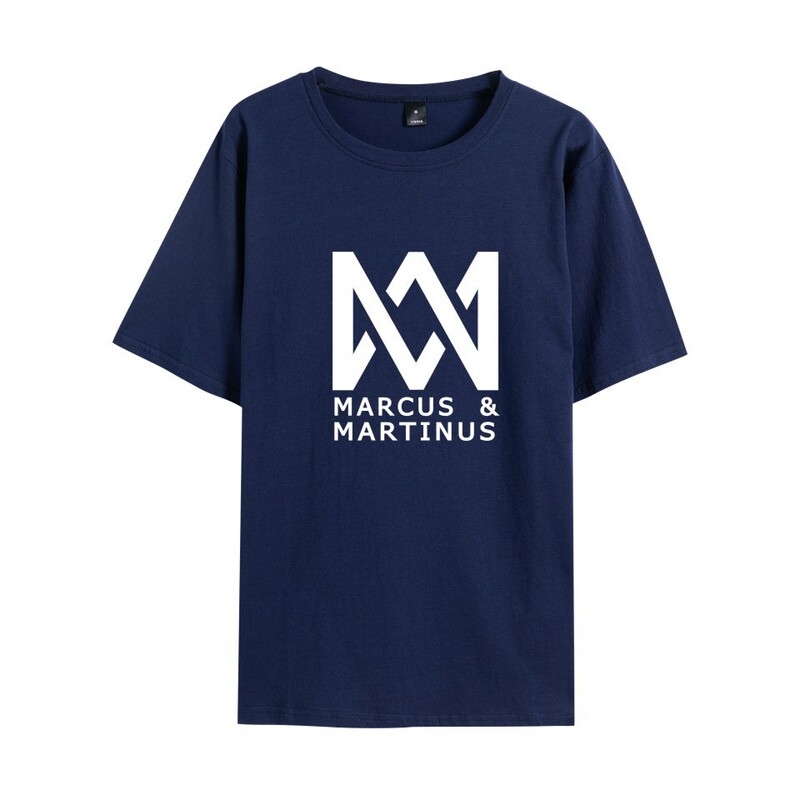 New trendy hot search Marcus and Martinus Norwegian twin singer men's and women's short-sleeved T-shirt