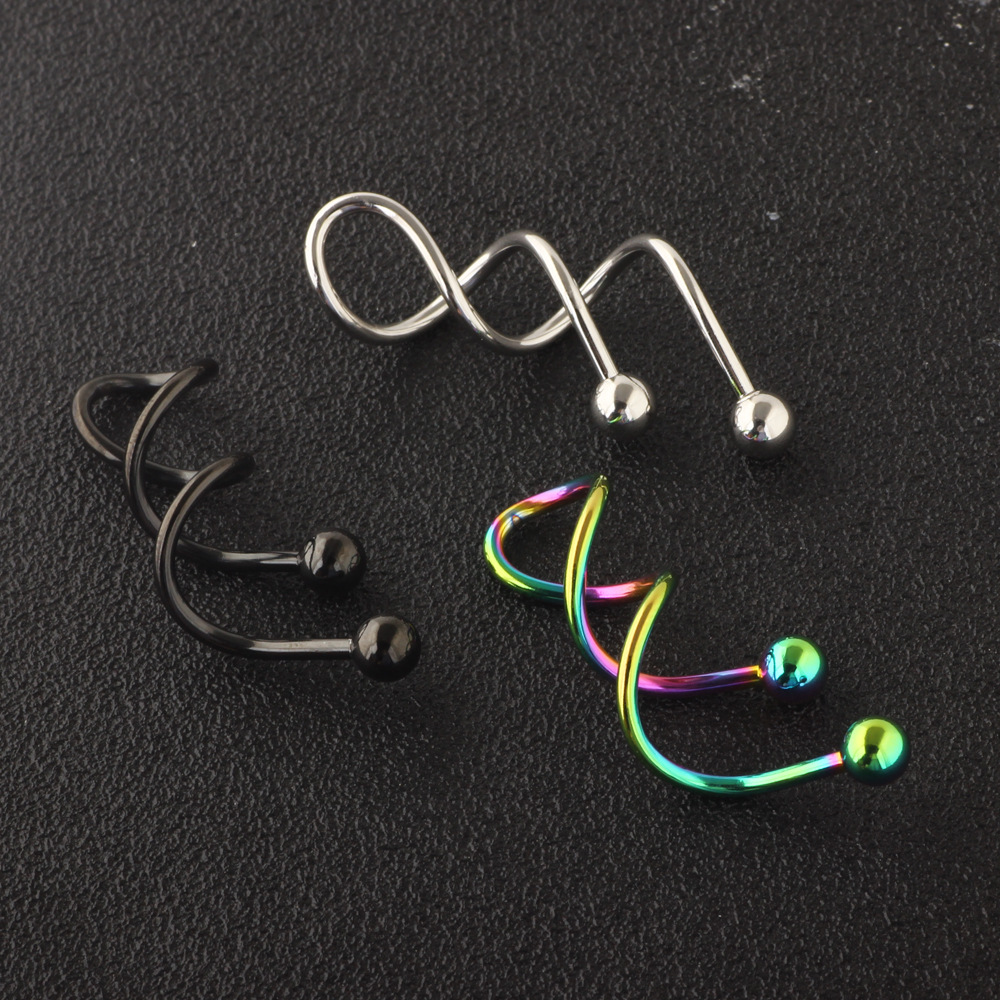 Labret piercing jewelry detail image