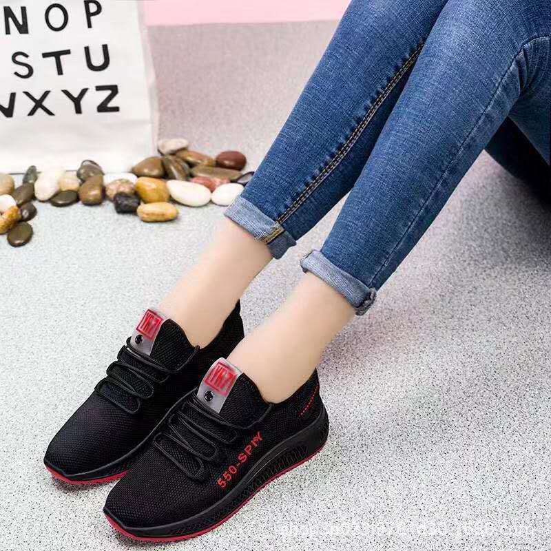 New women's tennis shoes Korean version trend versatile sports summer breathable leisure non slip small white shoes student mother's shoes