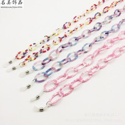 全闭口拉力测试防滑醋酸口罩链眼镜链条Glasses decoration chain|ru
