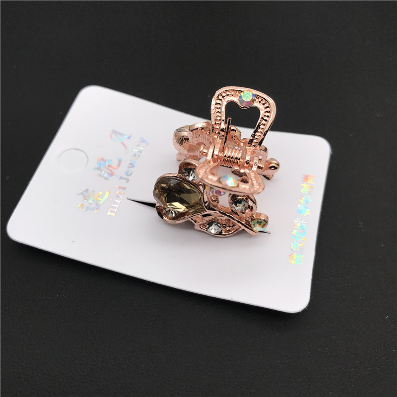 Caliente estilo coreano hecho a mano cristal flor pinza estilo antiguo exquisito rhinestone flor dos yuanes tienda tocado Corea del Sur accesorios para el cabello