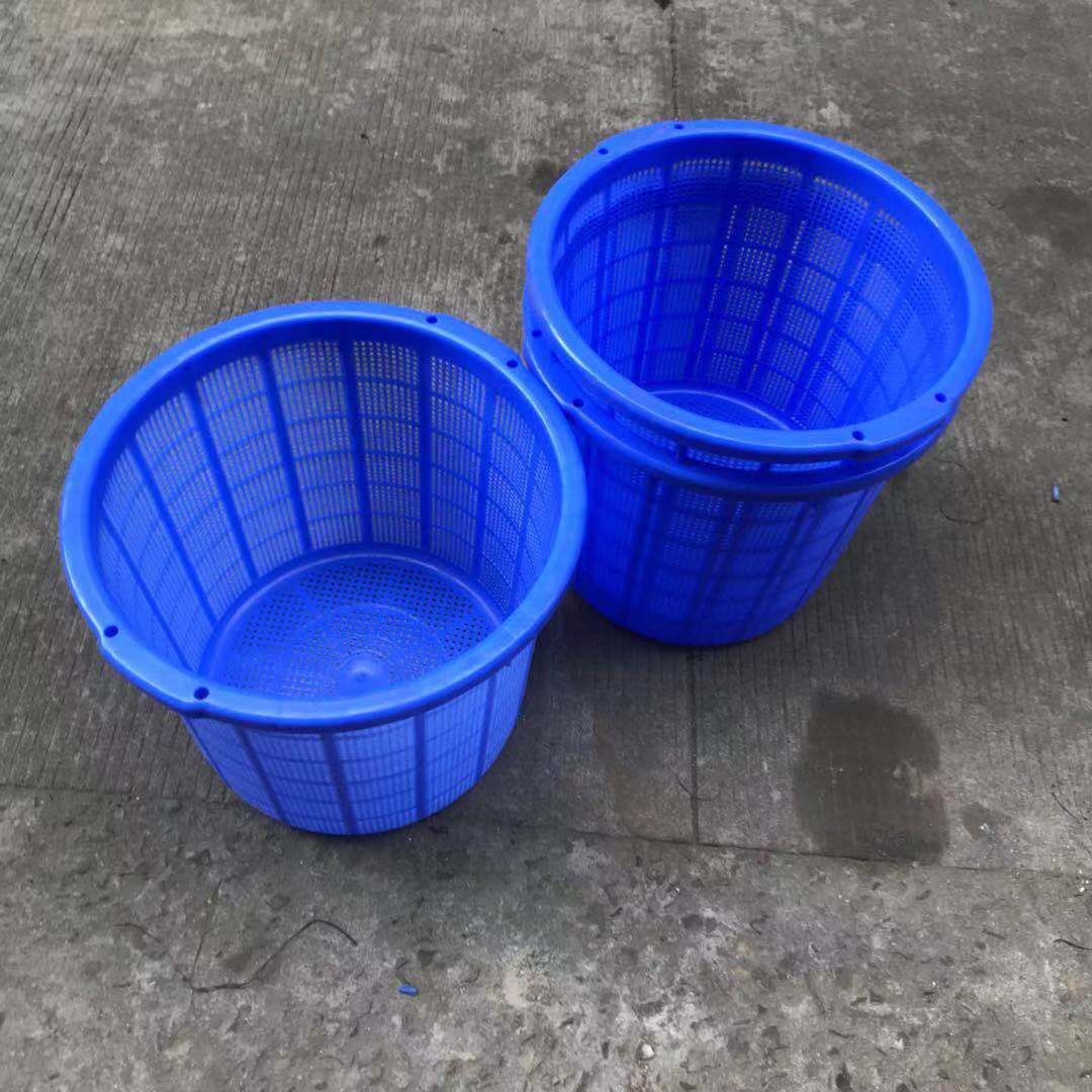 现货供应pp白色塑料鱼框 485*475*410塑料萝 圆形塑料鱼虾框