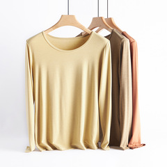 新款女士艾莉納發熱保暖上衣 秋冬純色家居恆溫打底衫女 代發女裝