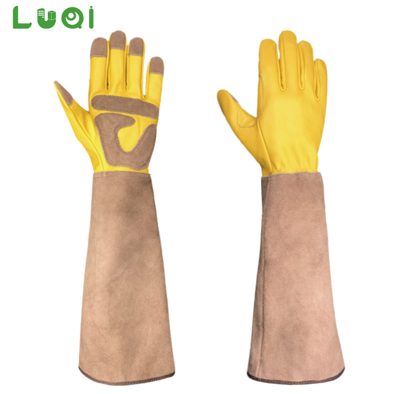 Guantes largos de jardinería para soldador