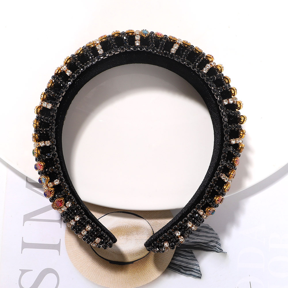 New Ethnic Style Creative Fashion Color Transparent Rhinestone Inlaid Diamond Ladies Headband Wholesale Nihaojewelry display picture 3