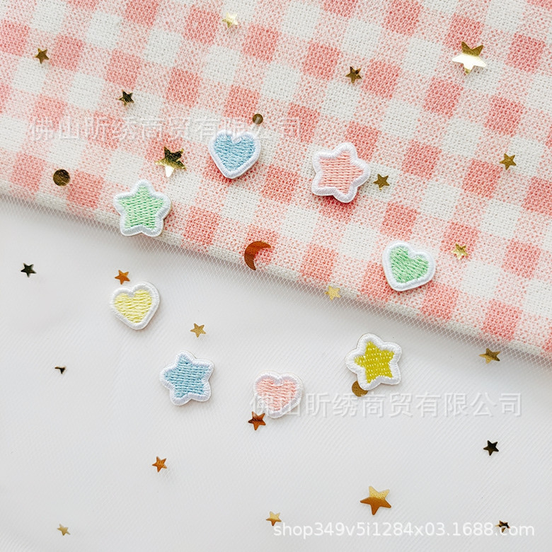 星星刺绣布贴空军一号甜甜圈包包ipad壳手机壳自粘补丁贴立体刺绣