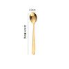 Stainless steel round spoon honey spoon coffee stir spoon long -handle short round head gift dessert sediment sediment sediment sediment logo