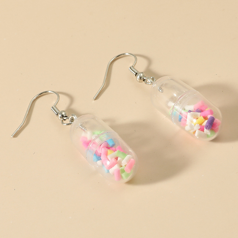 Minimalist Fun Creative Trendy Acrylic Drop Earrings Unique Niche Leaf Fruit Pendant Hooks Ear Jewelry_voghion.com