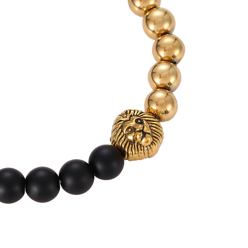alloy lion head bead fashion bracelets jewelry wholesale Nihaojewelry